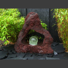 Lava Brunnen mit Durchbruch und drehender Glaskugel 15cm