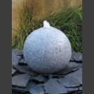 Granit Kugel Sprudelstein grau 40cm