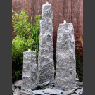 3  Quellstein Obelisken grauer Granit 150cm