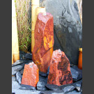 Triolithen Quellsteine roter Sandstein 50cm