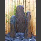 Triolithen Komplettbrunnen graubrauner Schiefer 120cm