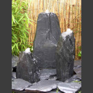 Triolithen Quellsteine grau-schwarzer Schiefer 50cm