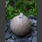 Granit Kugel Sprudelstein rot 20cm