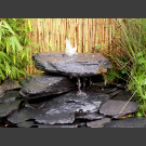 Cascade á fontaine de jardin gris-noir 3 pièces