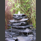 Cascade fontaine de jardin complet gris-noir 7 pièces