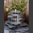 Cascade á fontaine de jardin gris-noir 7 pièces