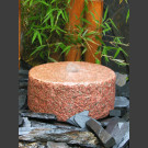 Fontaine de Jardin complet Meule granite rouge 30cm