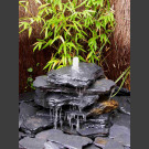 Cascade á fontaine de jardin gris-noir 5 pièces