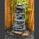 Cascade fontaine de jardin complet schiste gris-noir 12 pièces