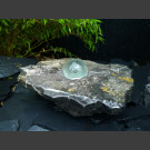 Blauwsteeen Compleetset fontein met roterende glas bal 10cm