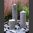 3 Obelisk Bronstenen grijs Graniet rond 50cm