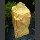 Onyx Bronsteen Monoliet met roterende glas bal 10cm